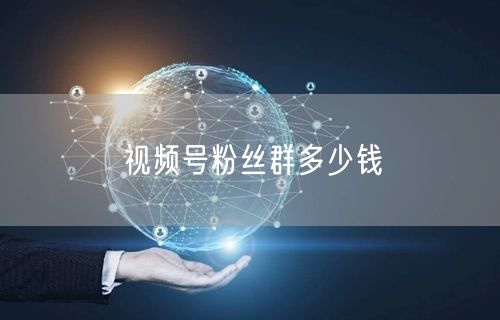 视频号粉丝群多少钱
