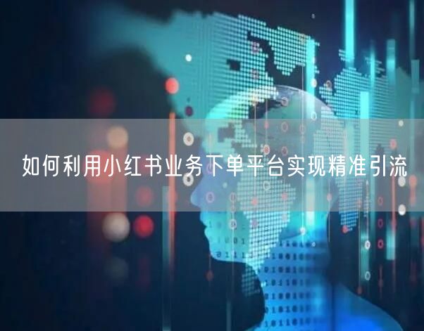 如何利用小红书业务下单平台实现精准引流