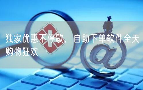 独家优惠不停歇，自助下单软件全天购物狂欢