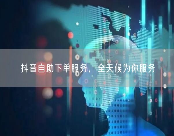 抖音自助下单服务，全天候为你服务