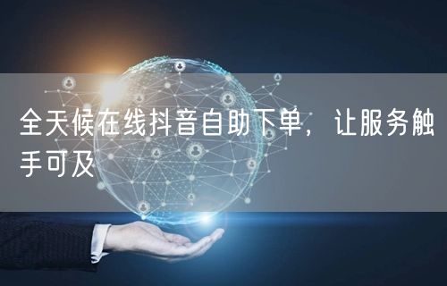 全天候在线抖音自助下单，让服务触手可及