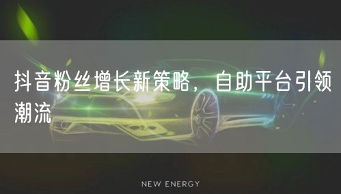 抖音粉丝增长新策略，自助平台引领潮流