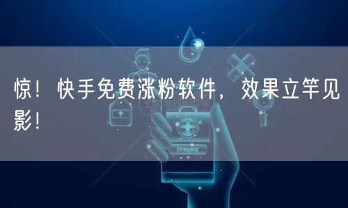 惊！快手免费涨粉软件，效果立竿见影！