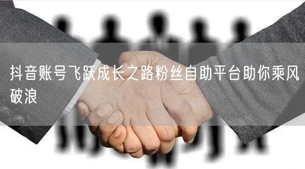 抖音账号飞跃成长之路粉丝自助平台助你乘风破浪