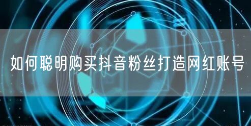 如何聪明购买抖音粉丝打造网红账号
