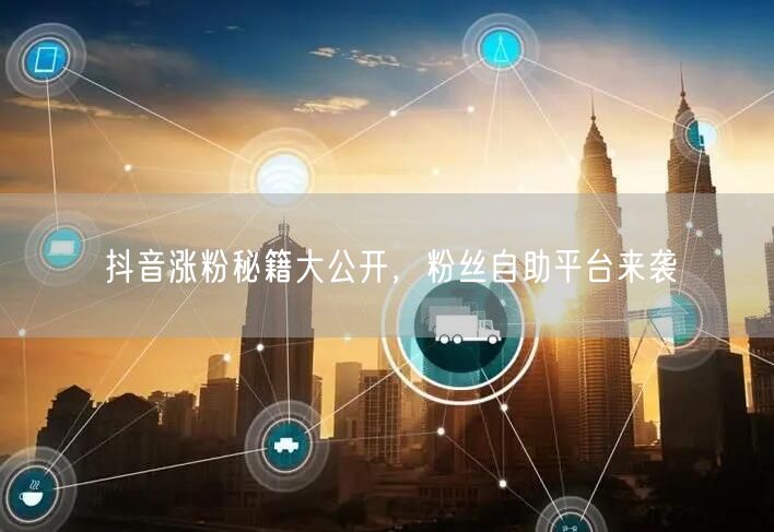 抖音涨粉秘籍大公开，粉丝自助平台来袭