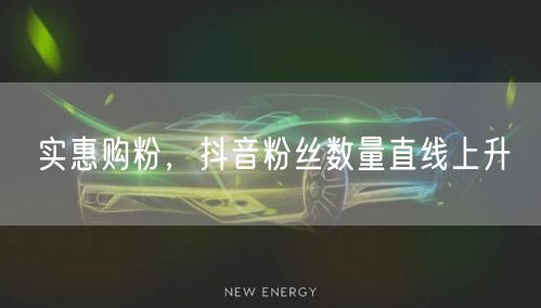 实惠购粉，抖音粉丝数量直线上升