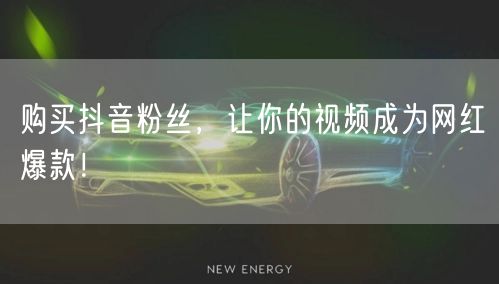 购买抖音粉丝，让你的视频成为网红爆款！