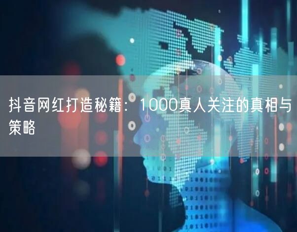 抖音网红打造秘籍：1000真人关注的真相与策略