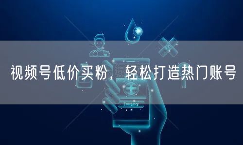 视频号低价买粉,轻松打造热门账号